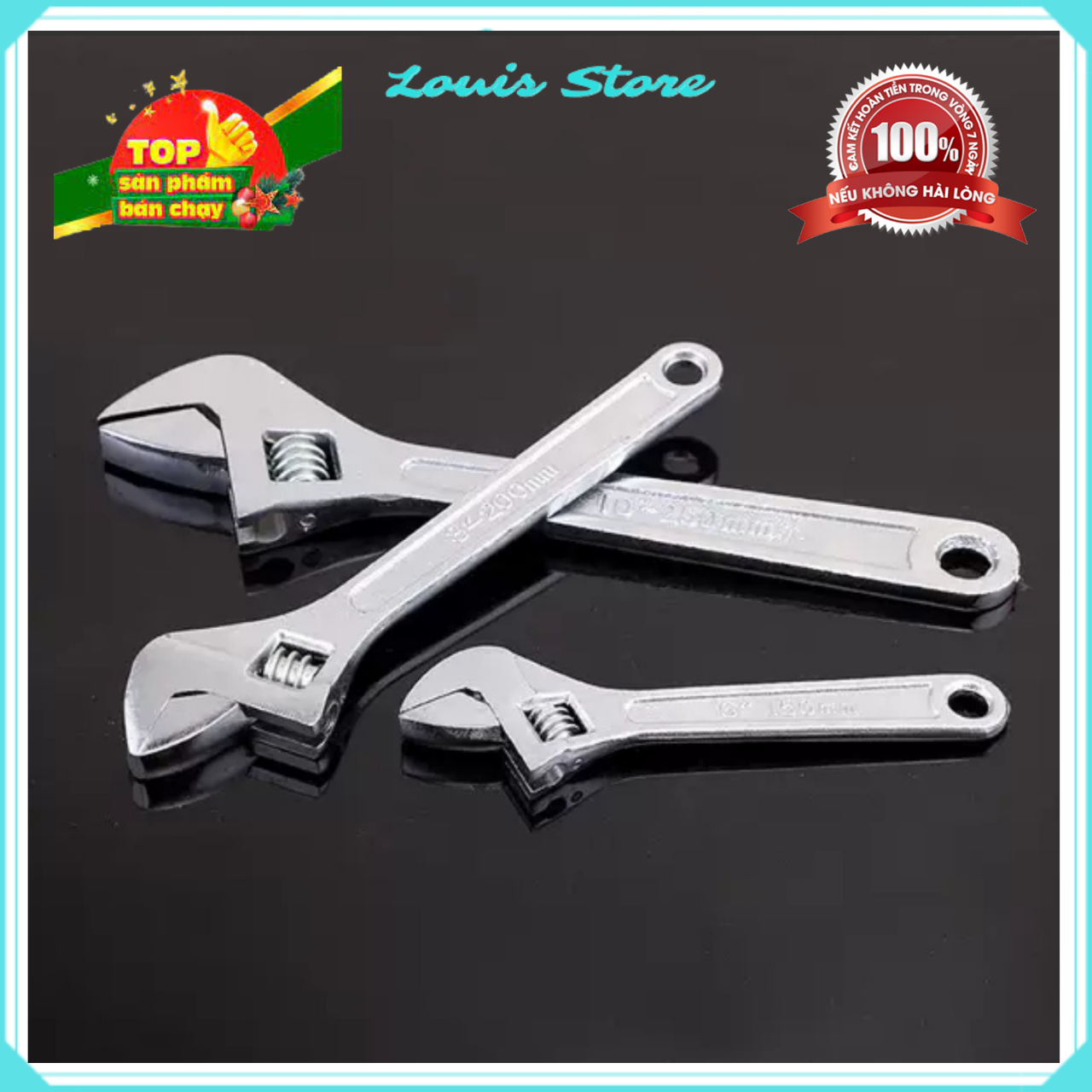 Mỏ lết 6 inch, 8 inch, 10 inch, 12 inch - mỏ lết thép hợp kim - độ bền cao, an toàn sử dụng