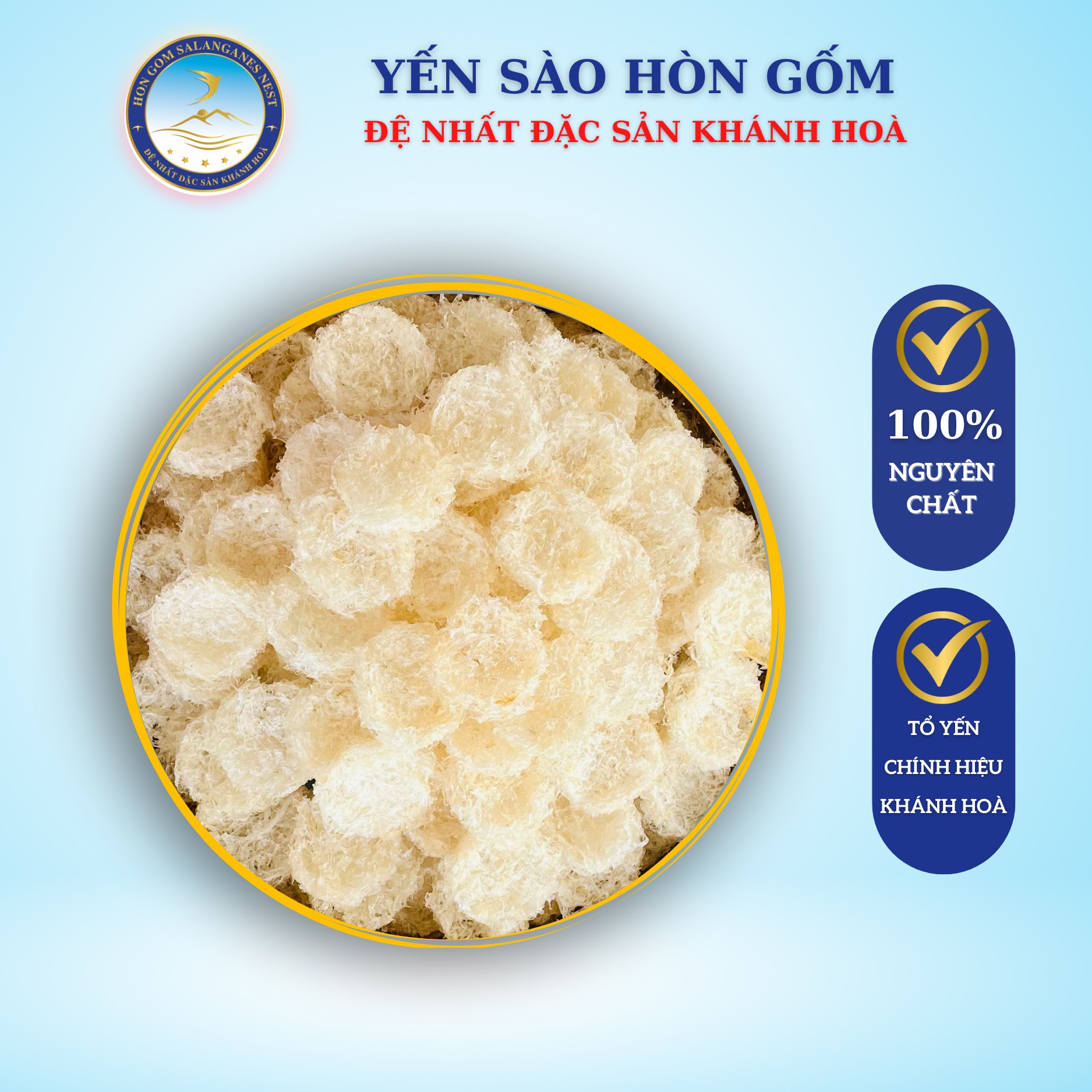 Yến sào khánh hòa tinh chế viên baby - yến sào hòn gốm chính hiệu khánh hòa - hg salanganes nest