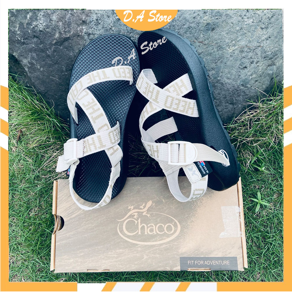 Giày Dép Chaco mẫu DÂY CHỮ đế thường 35-43 D.A Store dép  xăng đan nam nữ bền bỉ, năng động, bao bền - 3