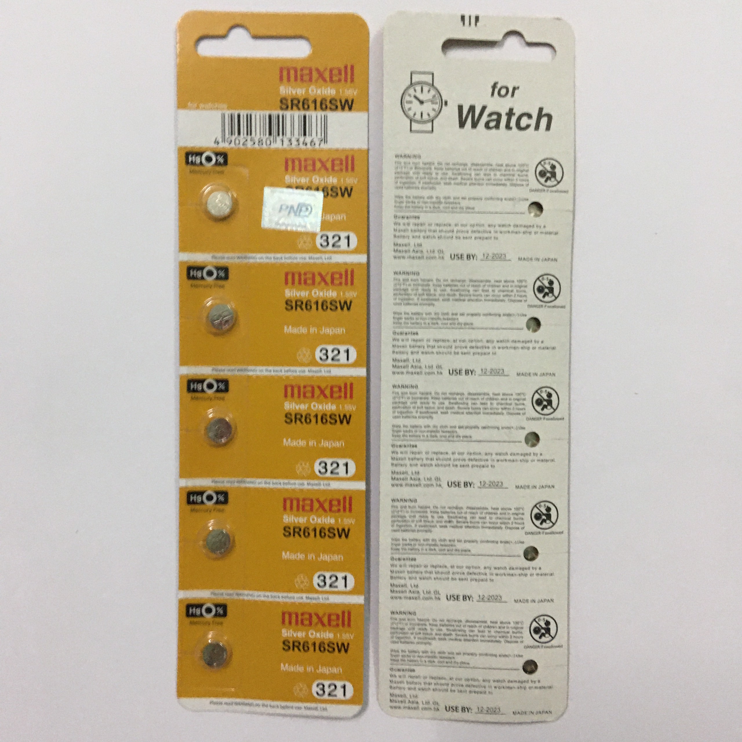 Pin Đồng Hồ SR616SW 321 Maxell Chính Hãng Vỉ 5 Viên Made in Japan
