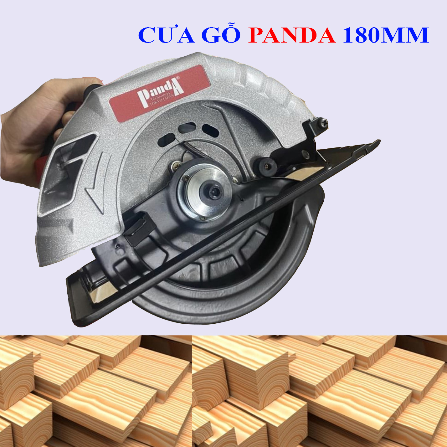Máy Cưa Cắt gỗ cầm tay Panda tặng lưỡi cưa 180mm - Cưa đẩy thương hiệu Nhật bản dành cho thợ mộc, coppha