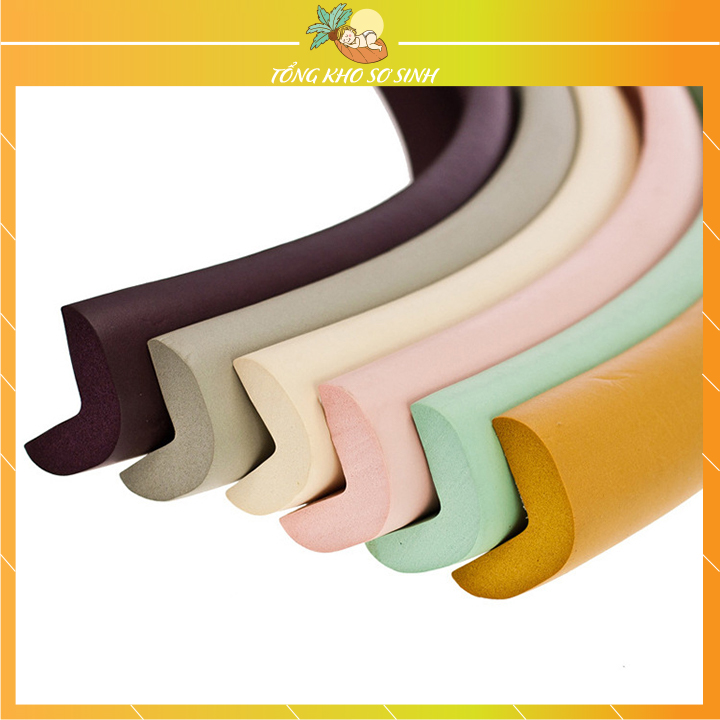 Cuộn dây xốp bọc cạnh chiều dài 2m, sử dụng đa năng bọc cạnh giường, bịt góc bàn tủ, góc bàn kính chất liệu xốp bọt biển chống va đập cho bé, dụng cụ bảo vệ an toàn cho bé, nẹp góc bàn chất liệu cao cấp an toàn