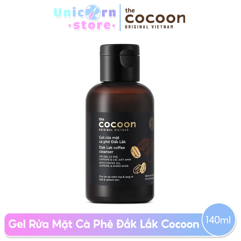 Gel rửa mặt cà phê đắk lắk cocoon 140ml