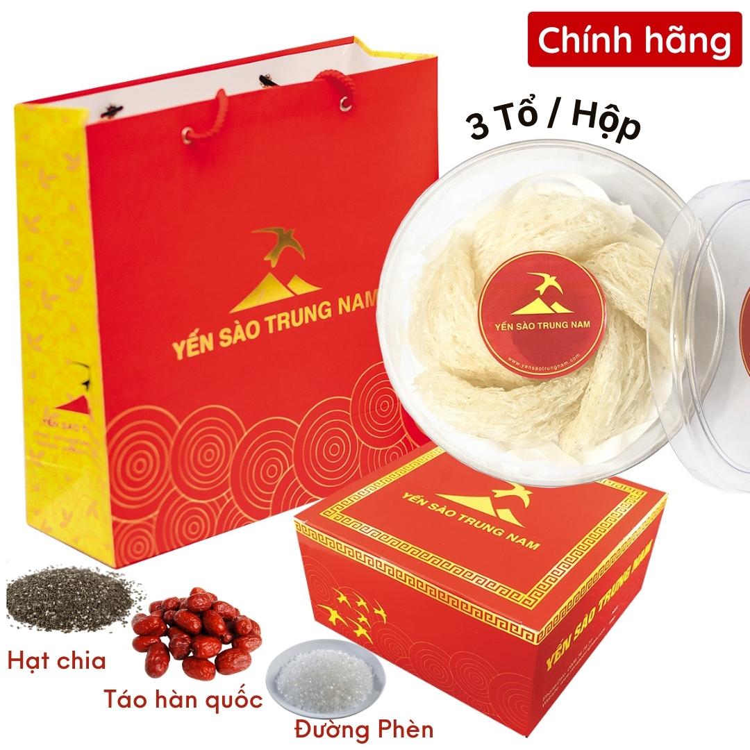 Yến Sào Tinh Chế (3 Tổ /24g/Hộp) Tổ yến thô (còn lông) tự nhiên, nguyên chất đã được nhặt sạch lông - Yến Sào Trung Nam (Sản phẩm bổ dưỡng cho trẻ em, người già và phụ nữ...)