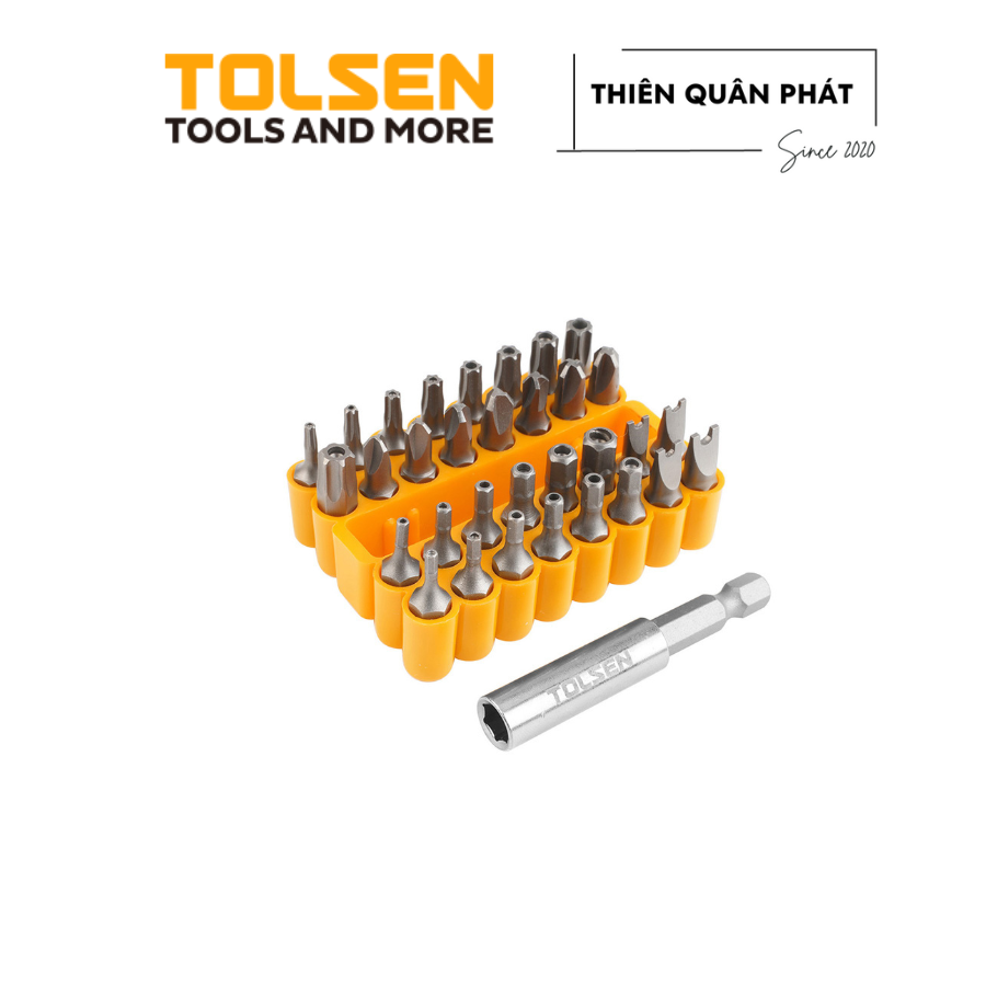 Bộ nối đầu vít 33 món có từ tính Tolsen 20369 đa năng, nhỏ gọn, tiện dụng