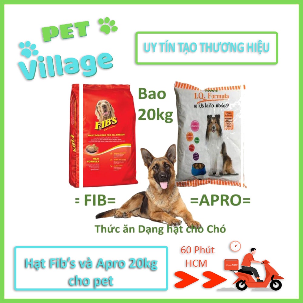 {Bao lớn 20kg} APro & Fib's Thức ăn cho chó dạng hạt Dành cho mọi giống chó -fib
