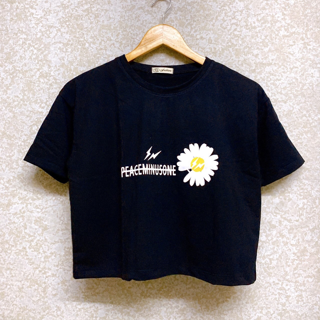 [HCM]Áo Croptop nữ form rộng Unisex HOA PEAC Freesize 45-70kg áo thun nam form rộng tay lỡ áo phông nữ form rộng