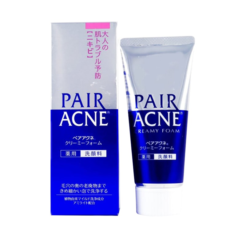 Sữa rửa mặt ngừa mụn lion pair acne creamy foam 80g - nhật bản