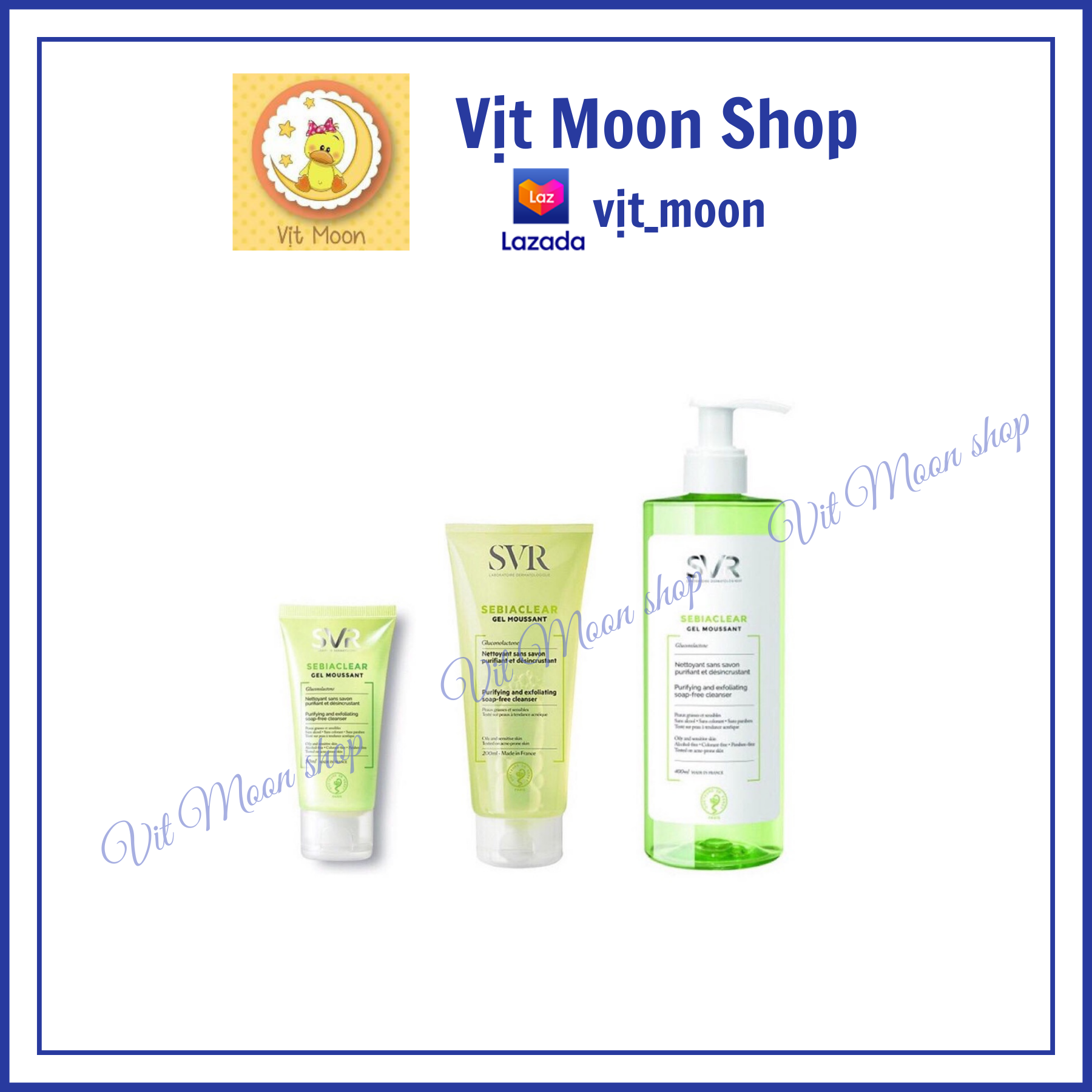 Sữa rửa mặt svr dành cho da dầu mụn nhạy cảm 200ml-400ml