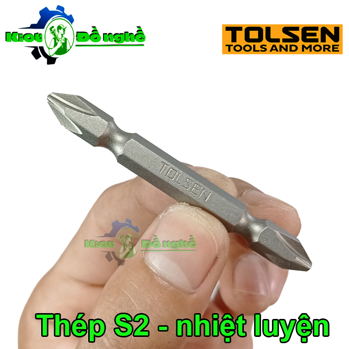 Mũi bắt vít 2 đầu cộng ph2 tolsen 20360 – mũi vít ph2 có từ - kiot đồ nghề