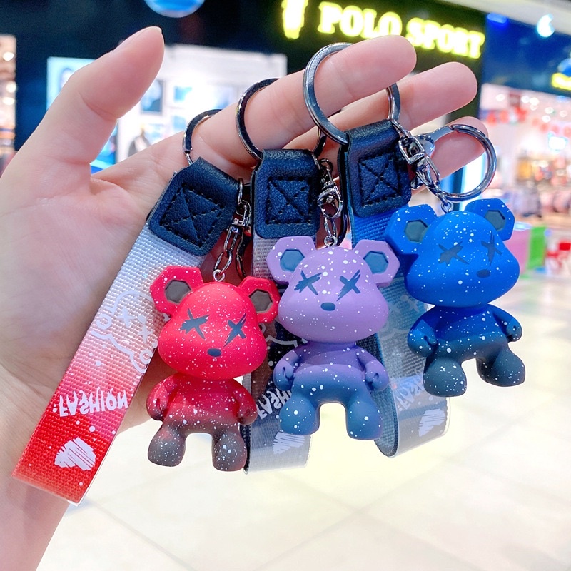 Móc khóa trang trí hình gấu Bearbrick cá tính