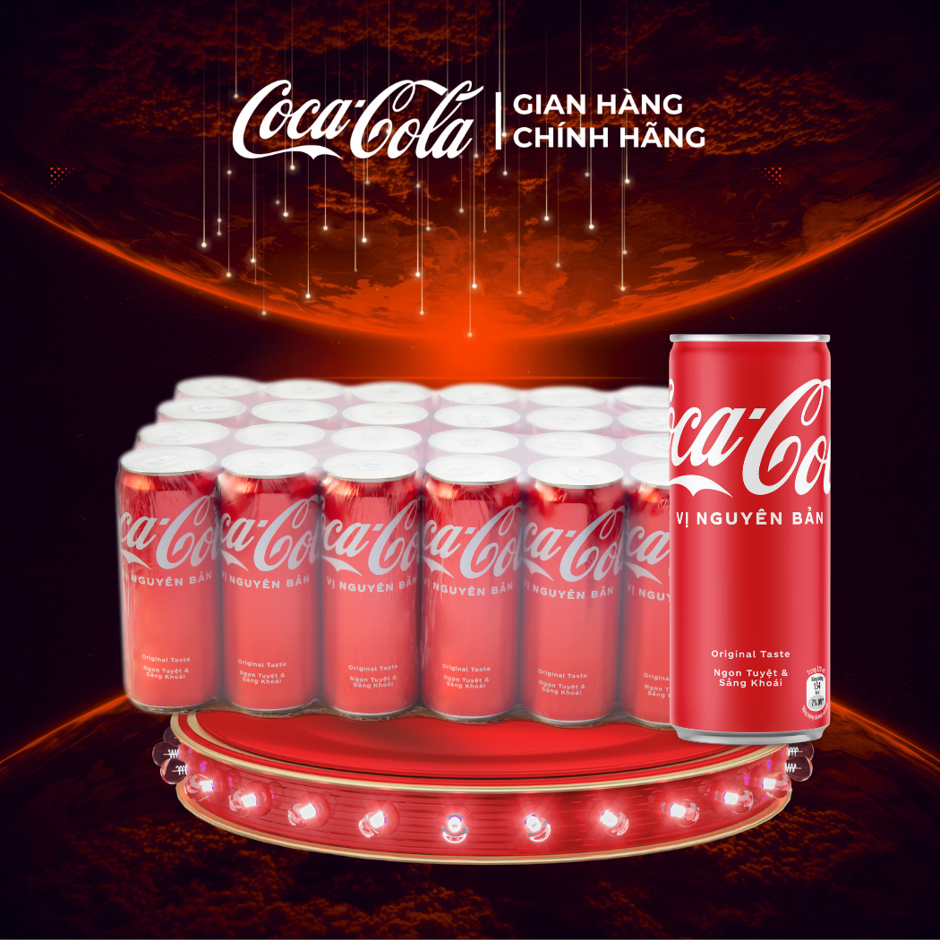 [SIÊU SALE ] Thùng/Lốc 24 Lon Nước Ngọt Giải Khát Coca-Cola Vị Nguyên Bản Original 320m/Lon Sale 8.8 Coca-Cola Chính Hãng_LD