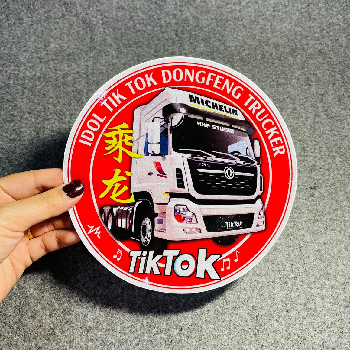Tem TikTok DONGFENG, T.Kế Bởi Hà Nội Phố Xe Tải, Phản Quang [kèm quà tặng tem nhỏ 10k]