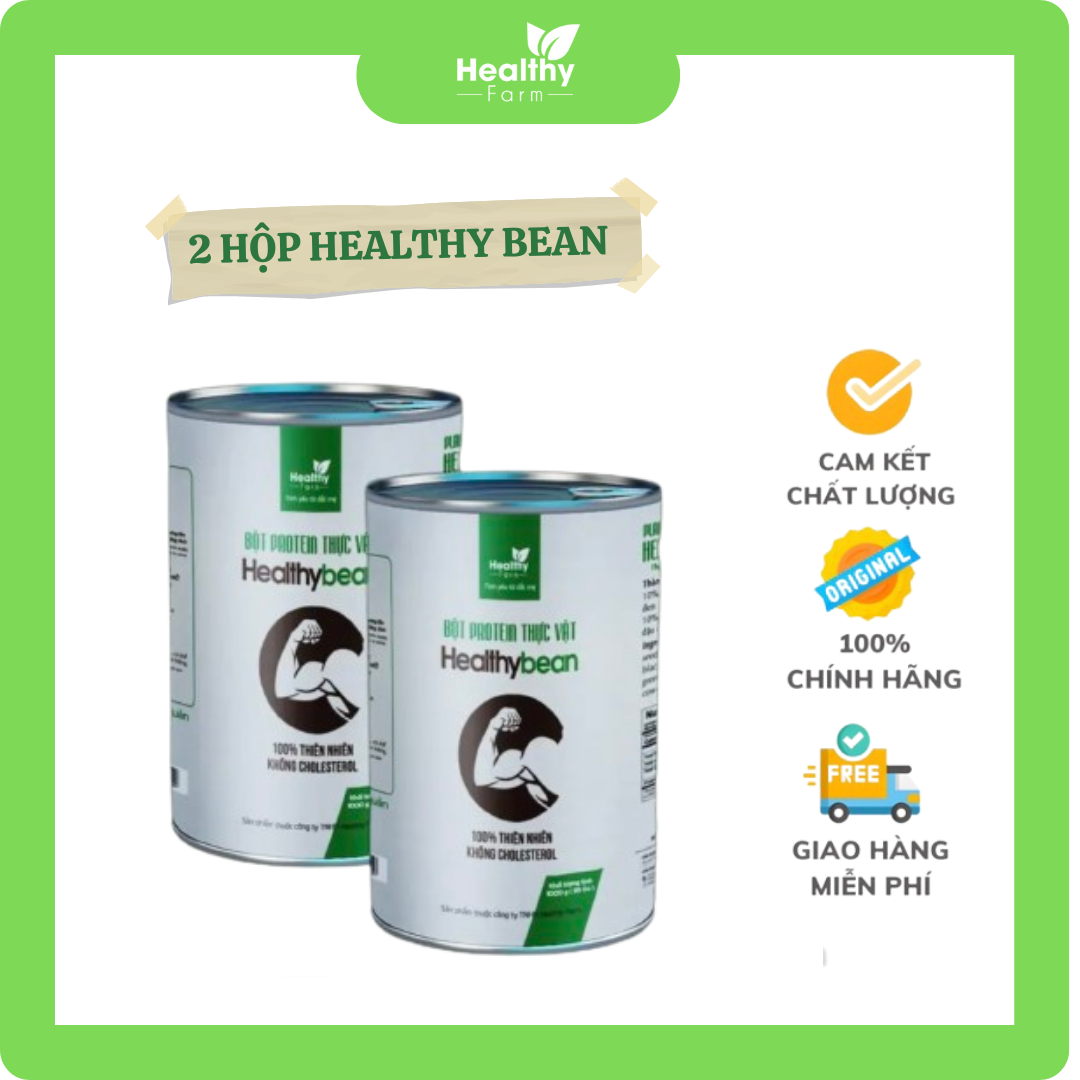 Combo 2 Hộp Healthybean Protein thực vật hỗ trợ Tăng Cân - Tăng Cơ - Giảm Mỡ