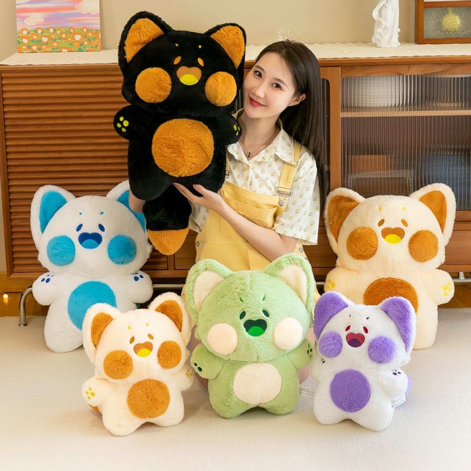 Gấu bông mèo dudu siêu dễ thương 6 màu size 50cm mèo nhồi bông mềm mại dễ thương cho bé và bạn gái - gấu xinh - g93