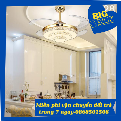 Quạt đèn trần, quạt ốp trần,quạt trần,đèn quạt trần G28 có 3 màu hài hòa kèm điều khiển từ xa