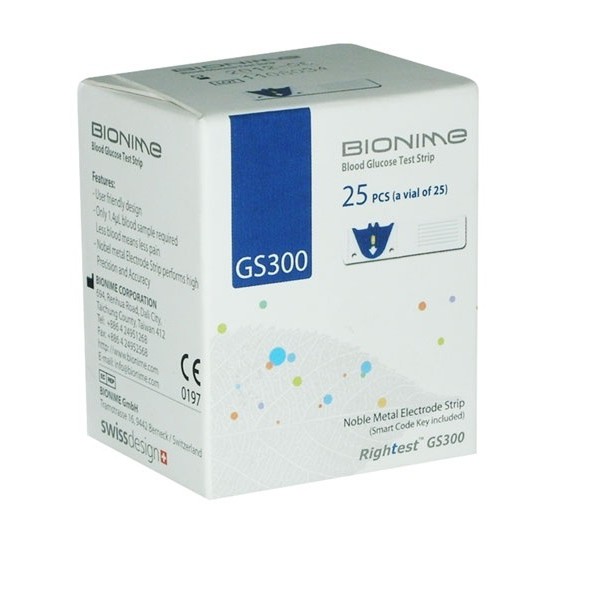 [HCM]Que thử đường huyết BIONIME lọ 25 que