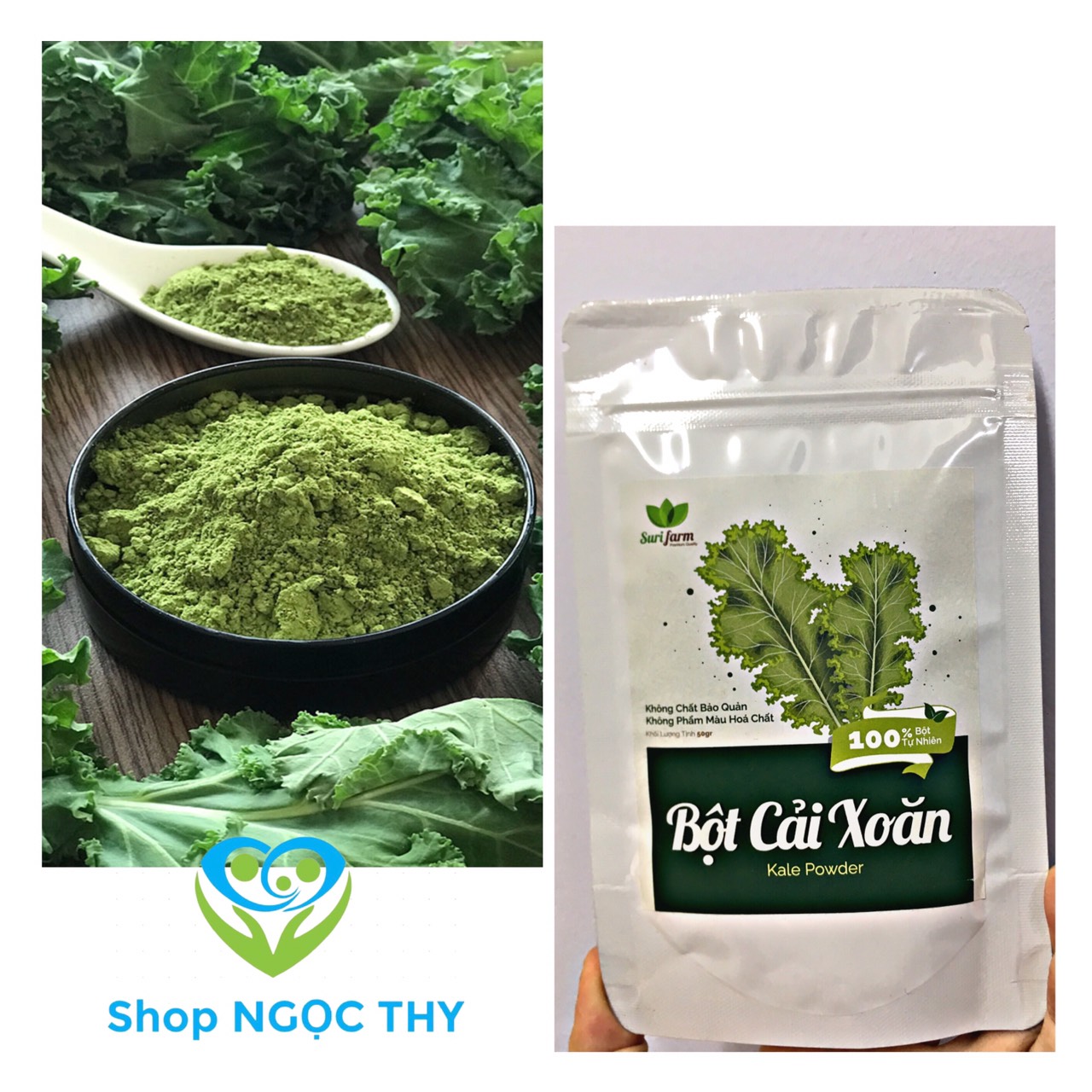 Bột rau cải xoăn Kale Surifarm 50gr