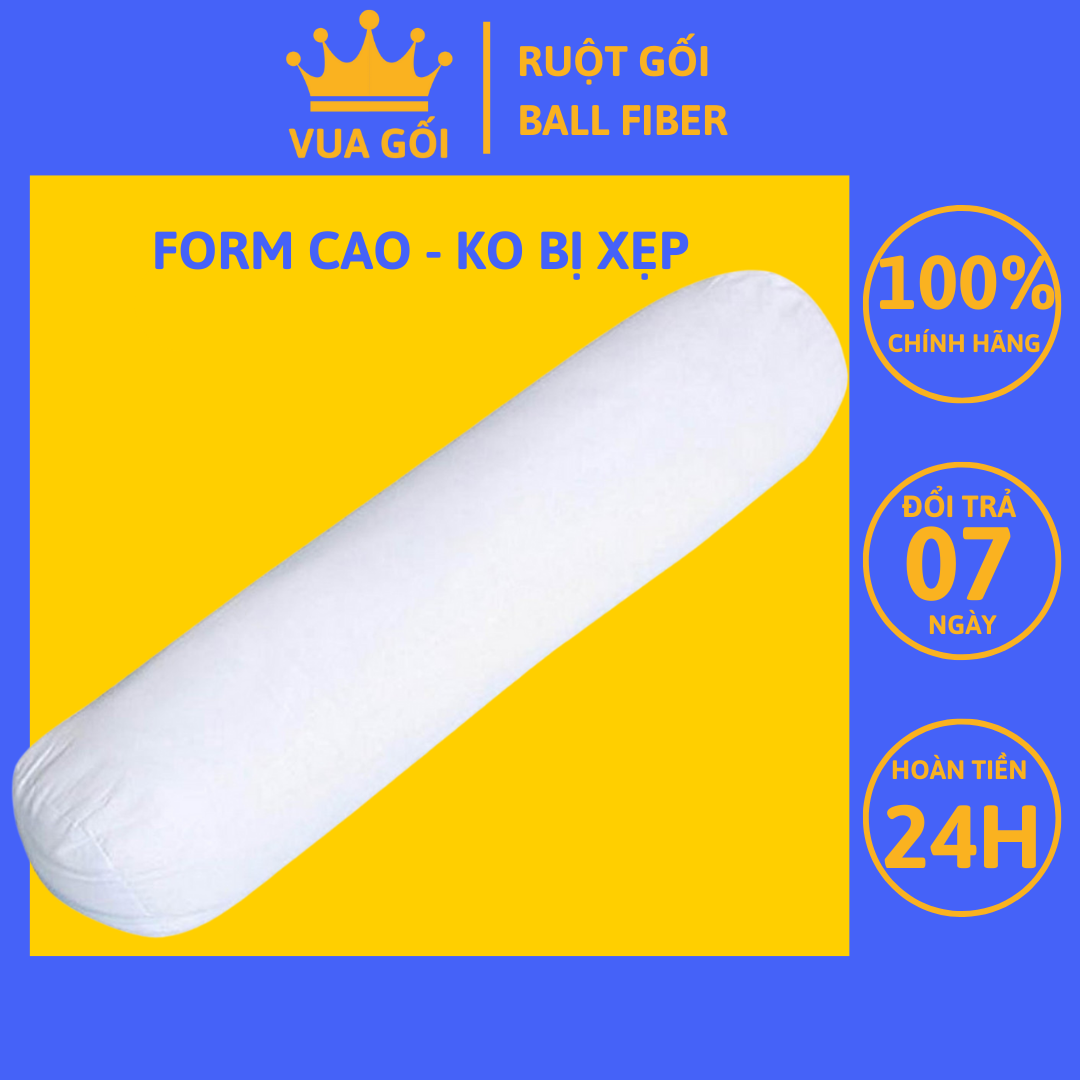 Ruột gối ôm gòn ball cao cấp 35x100cm vua gôí standard pillow êm ái kháng khuẩn ngủ ngon