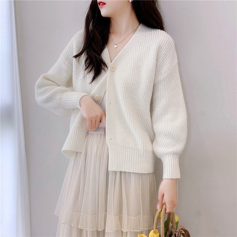 Áo khoác len nữ Áo khoác len tay bồng