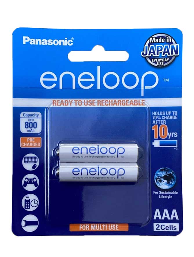  Pin Eneloop BK-4MCCE 2BT; Pin sạc AAA 1.2v Panasonic Eneloop BK-4MCCE 2BT  AAA800mAh  vỉ 2 viên 