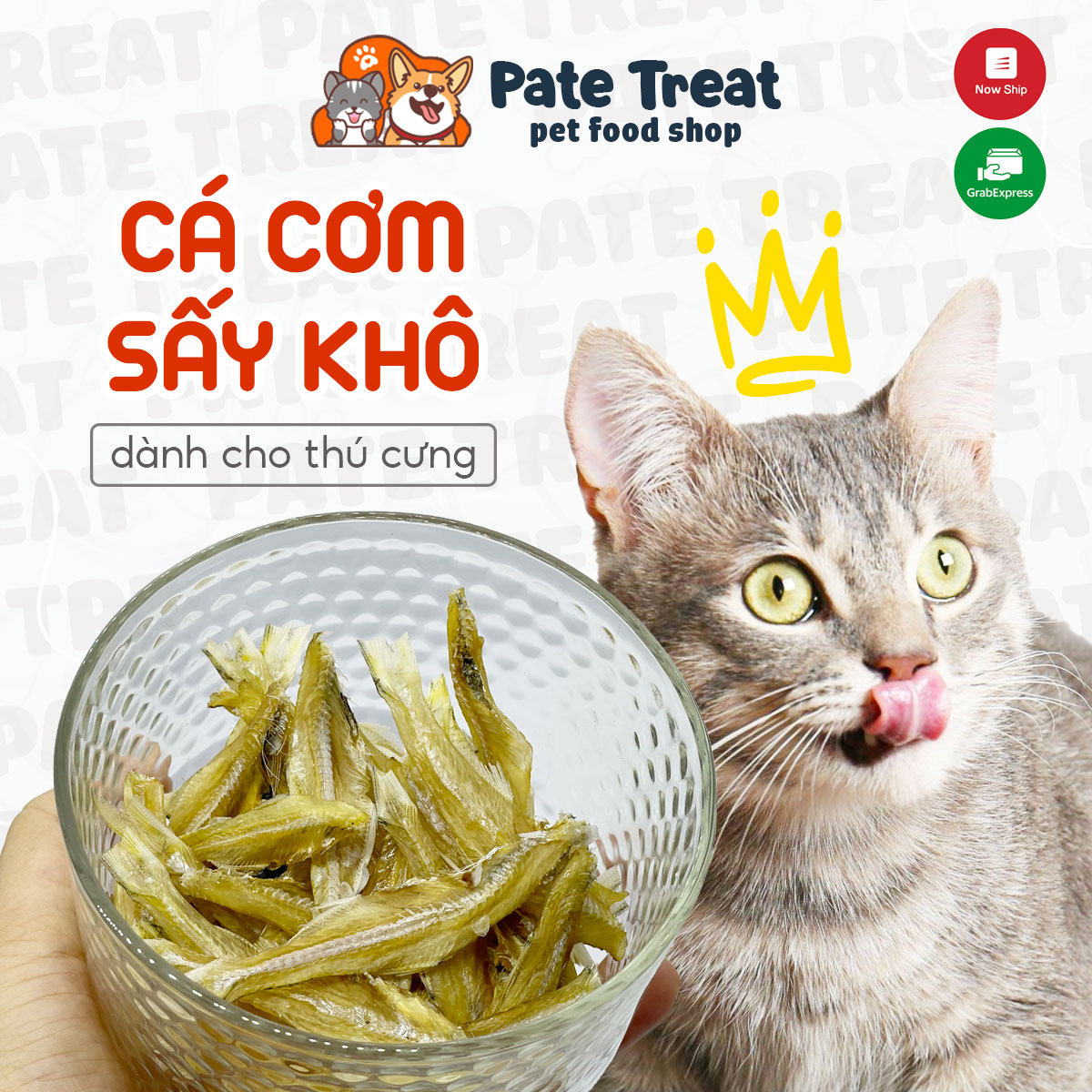Thức ăn cho chó mèo treat bánh thưởng cá cơm sấy khô cho chó mèo thú cưng đồ ăn cho chó mèo PATE TREAT