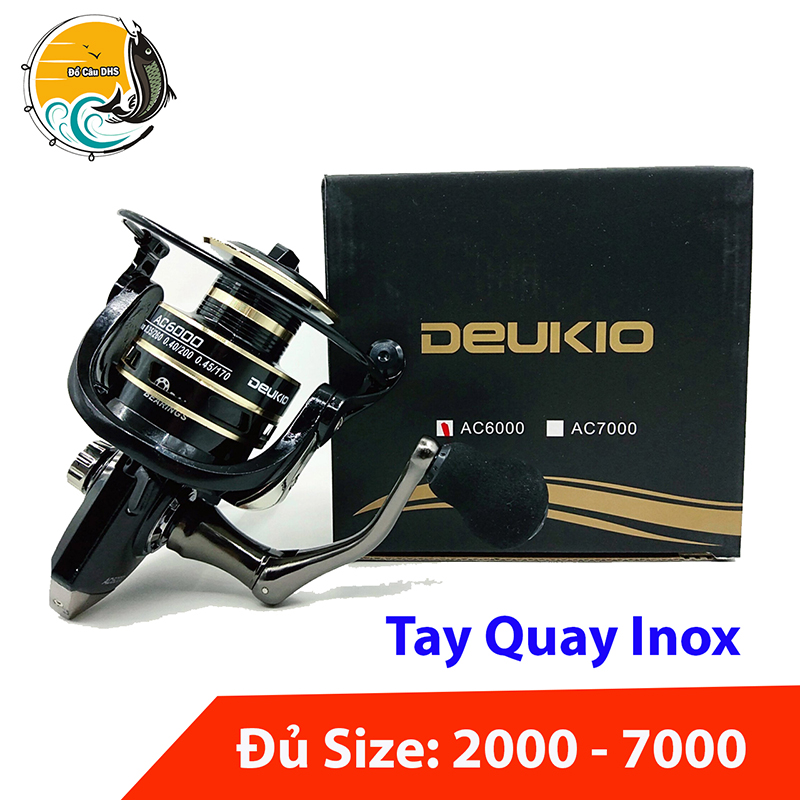 Máy câu cá deukio ac full kim loại đủ size từ 2000 - 7000, máy câu lure máy câu đứng máy câu cá - đồ câu 247