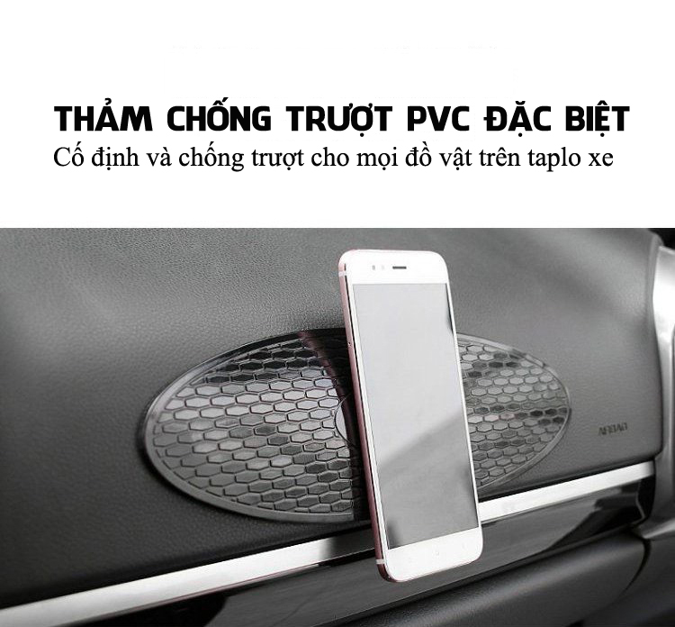 Miếng thảm lót chống trơn trượt đặt Taplo xe ô tô, giữ các vật dụng vô cùng tiện lợi