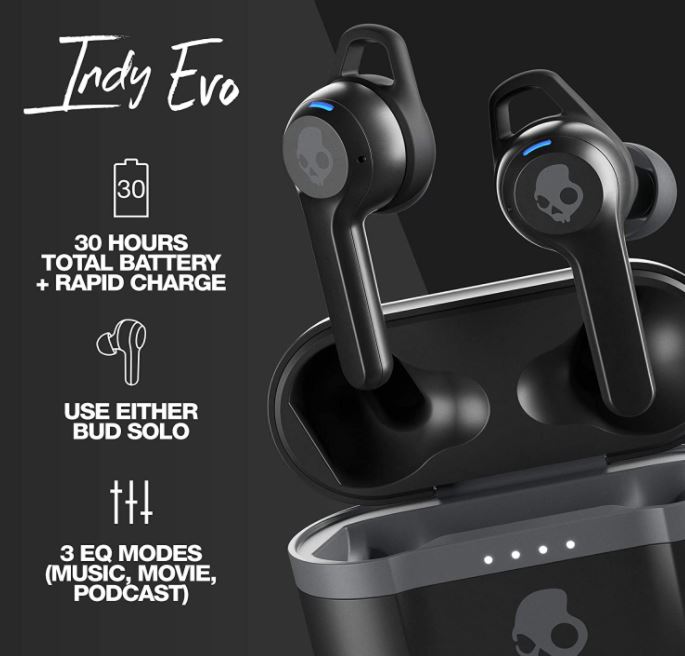 Tai nghe nhét tai không dây SKULLCANDY INDY EVO TRUE WIRELESS - Hàng chính hãng