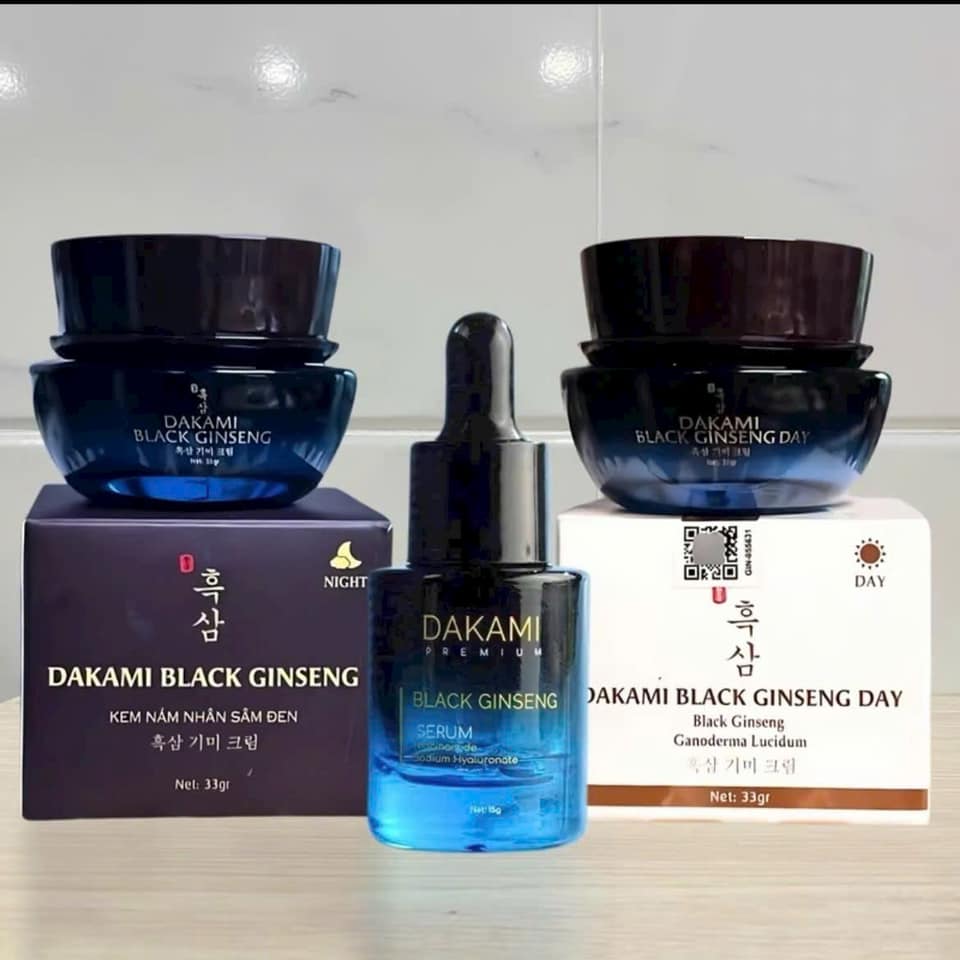 Combo Dakami Sâm Đen (Ngày - Đêm) và Serum