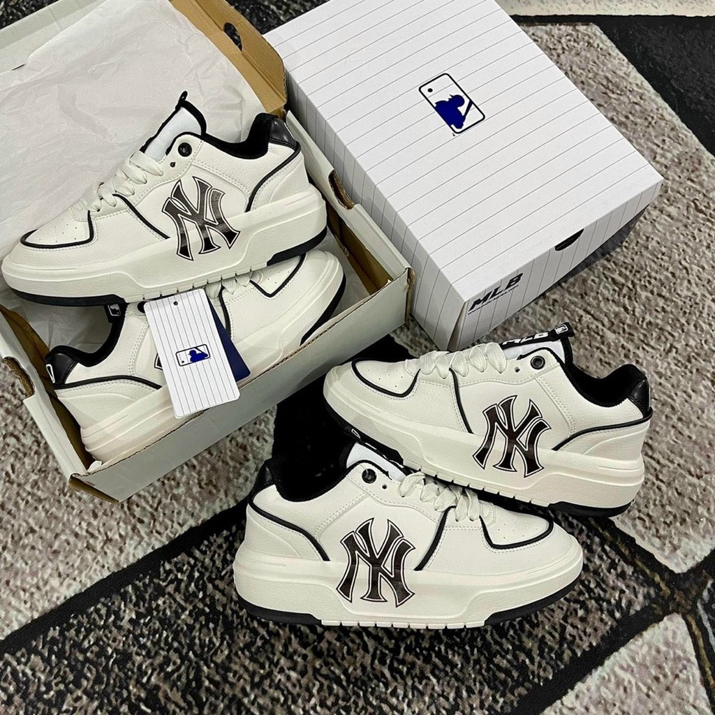Giày sneaker Chunky Liner New York Yankees Off White Giày thể thao Chunky Ny chữ kẻ đen siêu đẹp 2022