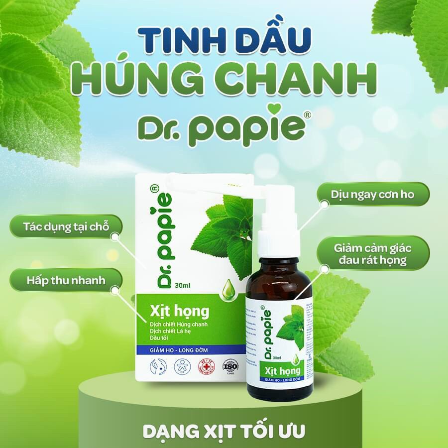 Xịt họng húng chanh Dr.Papie