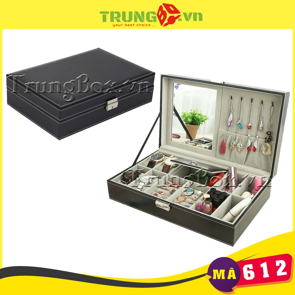 Hộp đựng đồng hồ trang sức bằng da pu cao cấp - mã 612