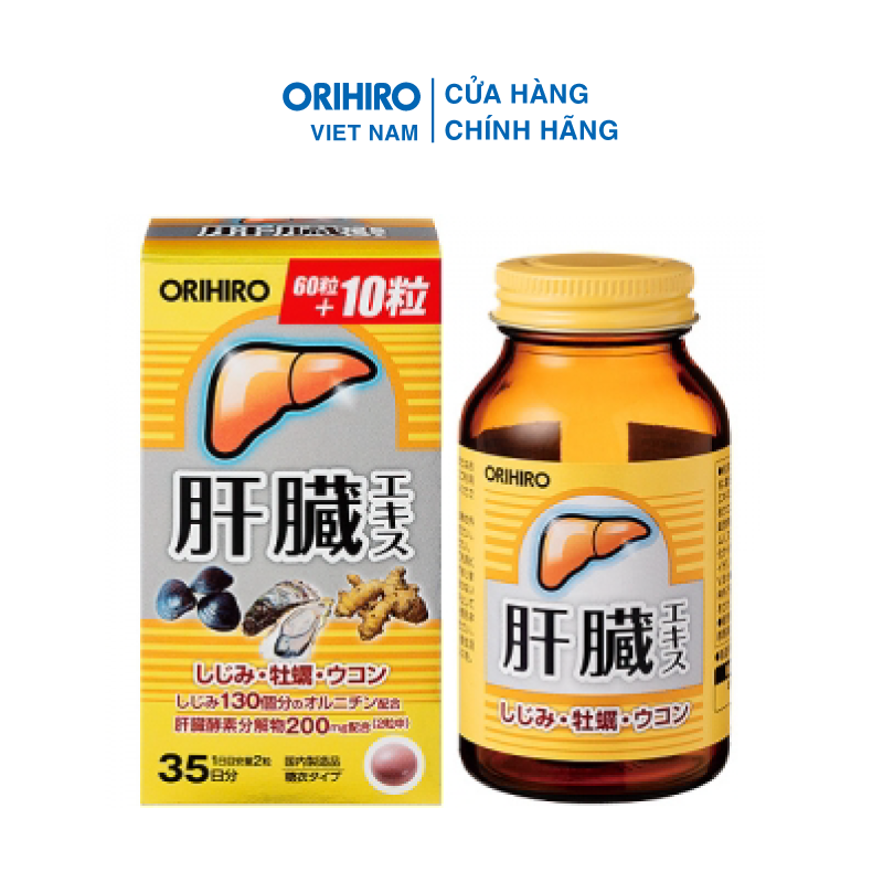 Viên Uống Bổ Gan Shijimi Orihiro 70 Viên Giúp Tăng Cường, Cải Thiện Hoạt Động Gan, Thanh Lọc, Thải Độc Tố Gan