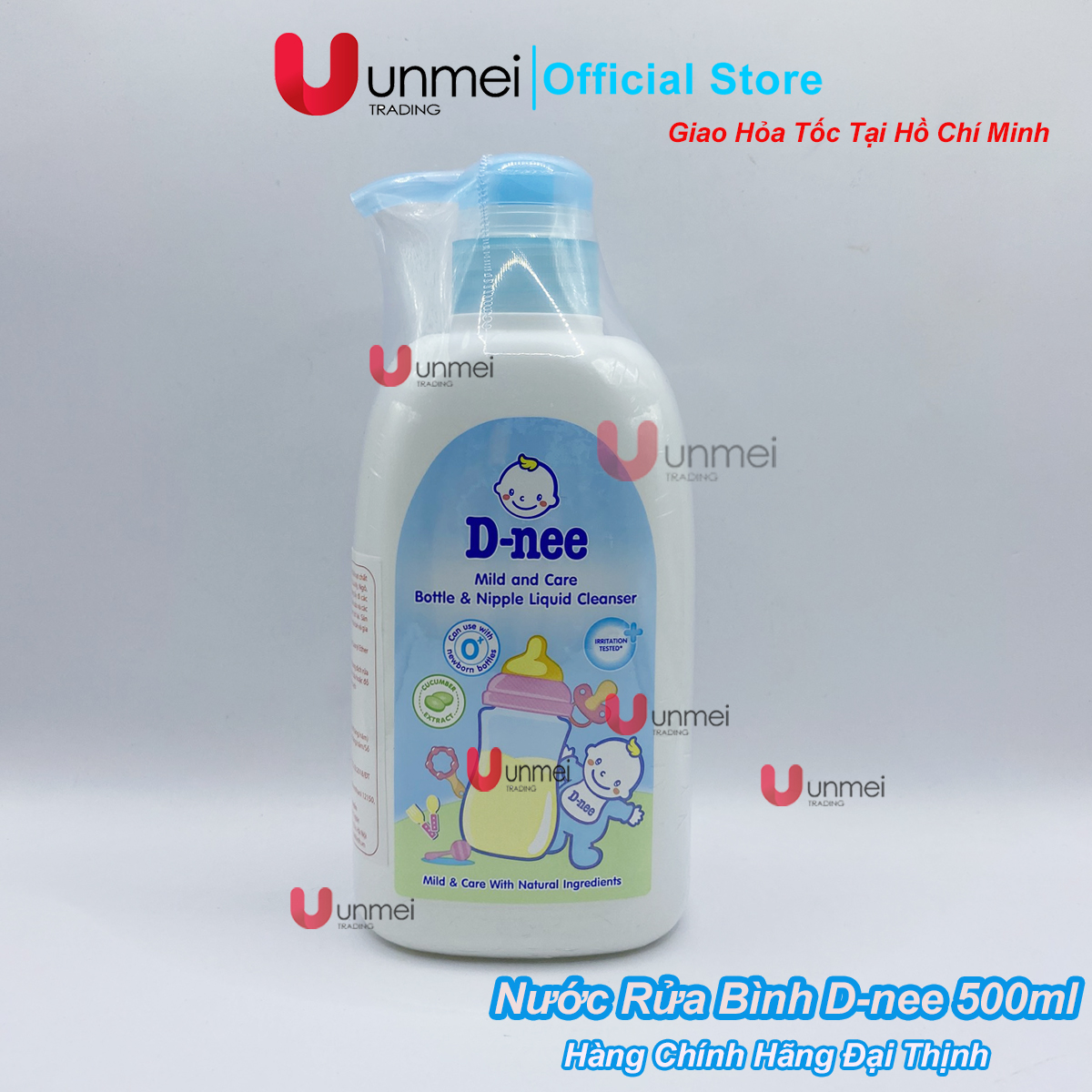 Nước rửa bình sữa và rau quả d-nee 500ml phiên bản mới 2023 - tại unmei trading