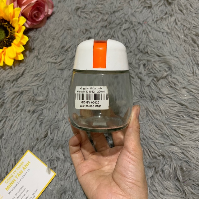 [Có sẵn] [Ảnh thật] Hũ đựng gia vị bằng thuỷ tinh Herevin 131012 - 200ml