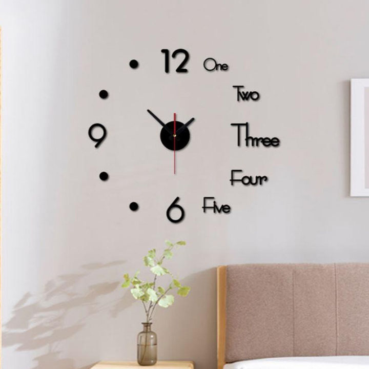 [ SIÊU SALE ] Full Bộ Đồng Hồ Dán Tường Treo Tường Thiết Kế 3D Sang Trọng Kiểu Châu Âu DIY - Đảm Bảo Chất Lượng