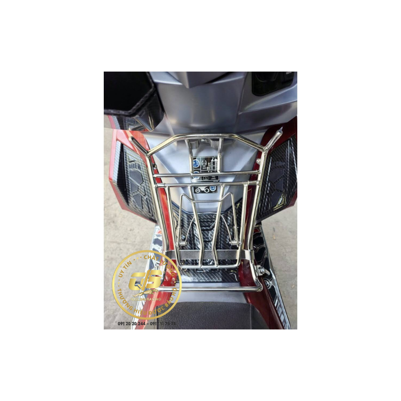 Baga giữa inox 10li xe ab 125-150-160 air blade 2022-2023 đời mới gắn yên xe 2 loại; pát gắn yên, chân gắn sàn