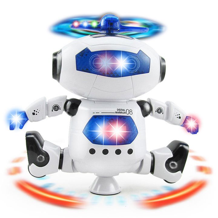 Robot thông minh xoay 360-đồ chơi robot biết nhảy và hát xoay 360 độ - xoay cùng nhạc thông minh.