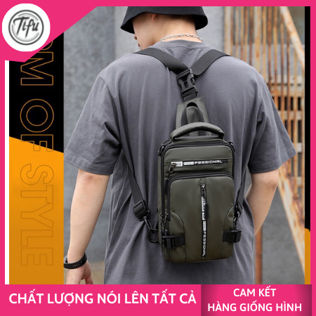 Balo nữ đa năng (Balo, đeo chéo) TIFU 176 chống nước kèm cổng USB đựng được máy tính bảng size 30x18cm