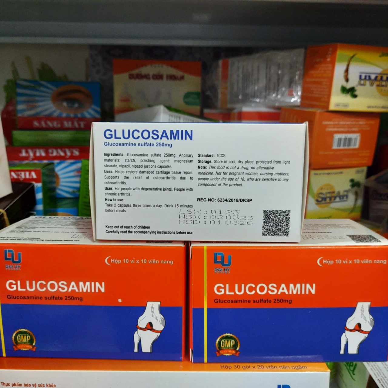 Viên Uống Xương Khớp Glucosamin Sulfate 250Mg Giảm Đau Nhức Xương Khớp, Hỗ Trợ Điều Thoái Hóa Khớp