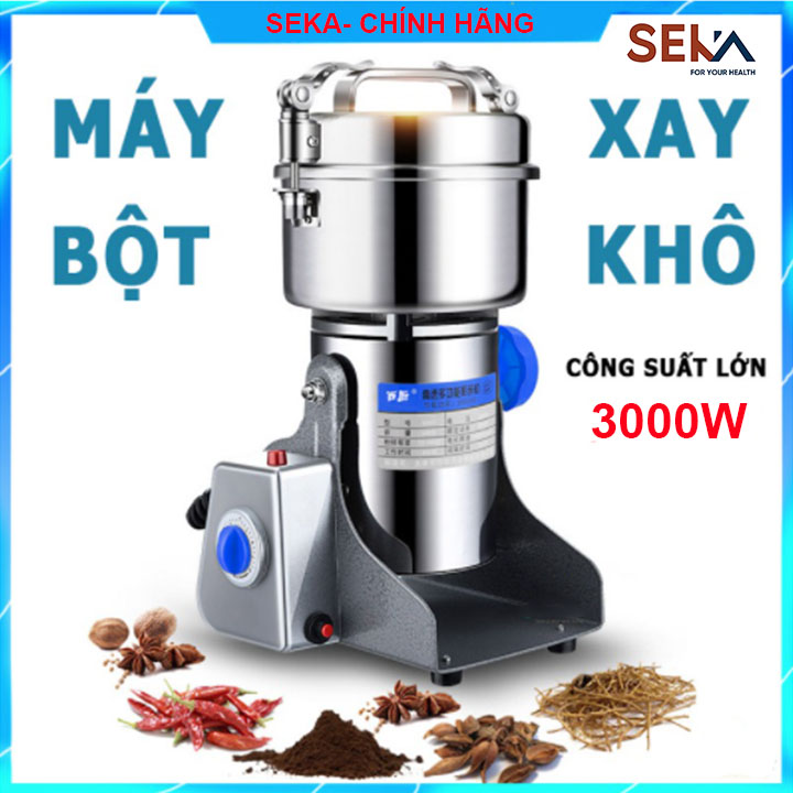 Máy xay bột khô seka siêu xay nghiền các loại 3000w - new