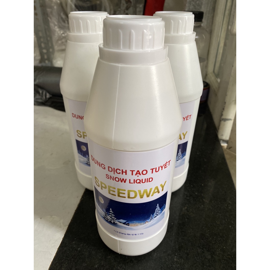 (Rẻ vô địch) Chai Dung Dịch Tạo Tuyết Đặc Tỉ Lệ 1:9 - chuyên dùng cho máy Phun Tuyết Nhân Tạo trang trí Noel, nhà thờ, hang đá, quán cafe