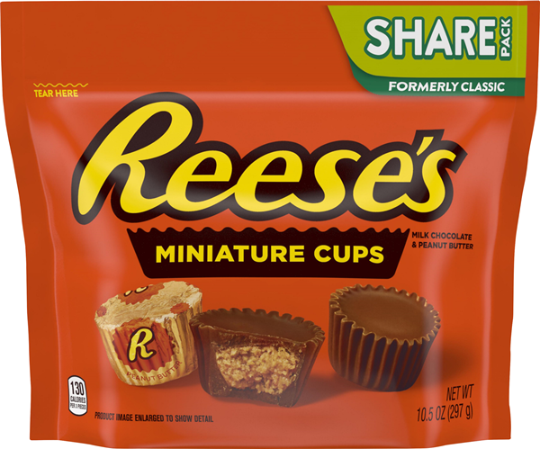 Reese bơ đậu phộng nhỏ 297g- reeses milk chocolate & peanut butter miniature cups share pack 297g