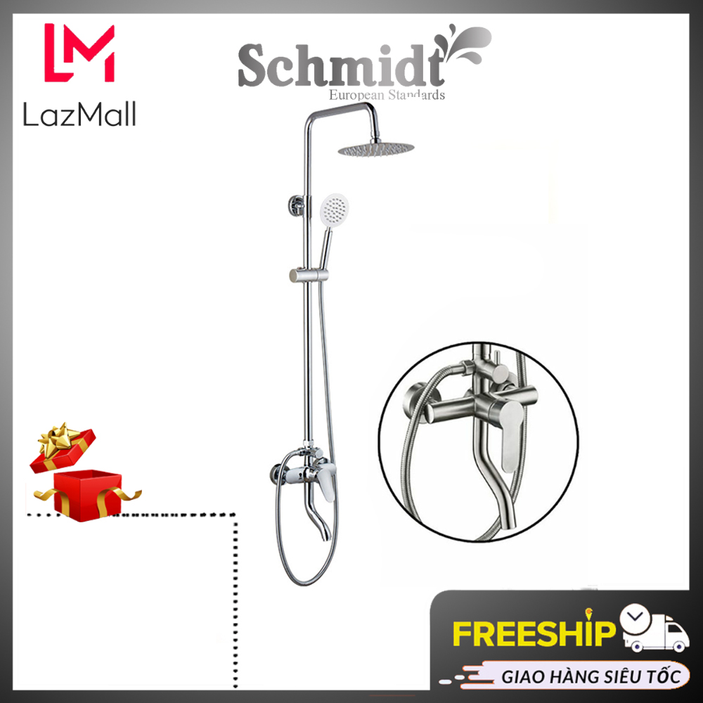 Bộ Sen Tắm Đứng Cao Cấp Schmidt Bát Sen Dáng Tròn Mỏng Diện Tích Phun Mưa Cực Lớn Với Thiết Kể Kiểu Dáng Hiện Đại Đem Lại Sự Sang Trọng Cho Phòng Tắm – Hàng Chính Hãng