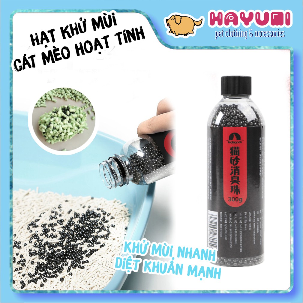 HẠT KHỬ MÙI CÁT MÈOTHAN HOẠT TÍNH ION BẠC 250ml - HAYUMI