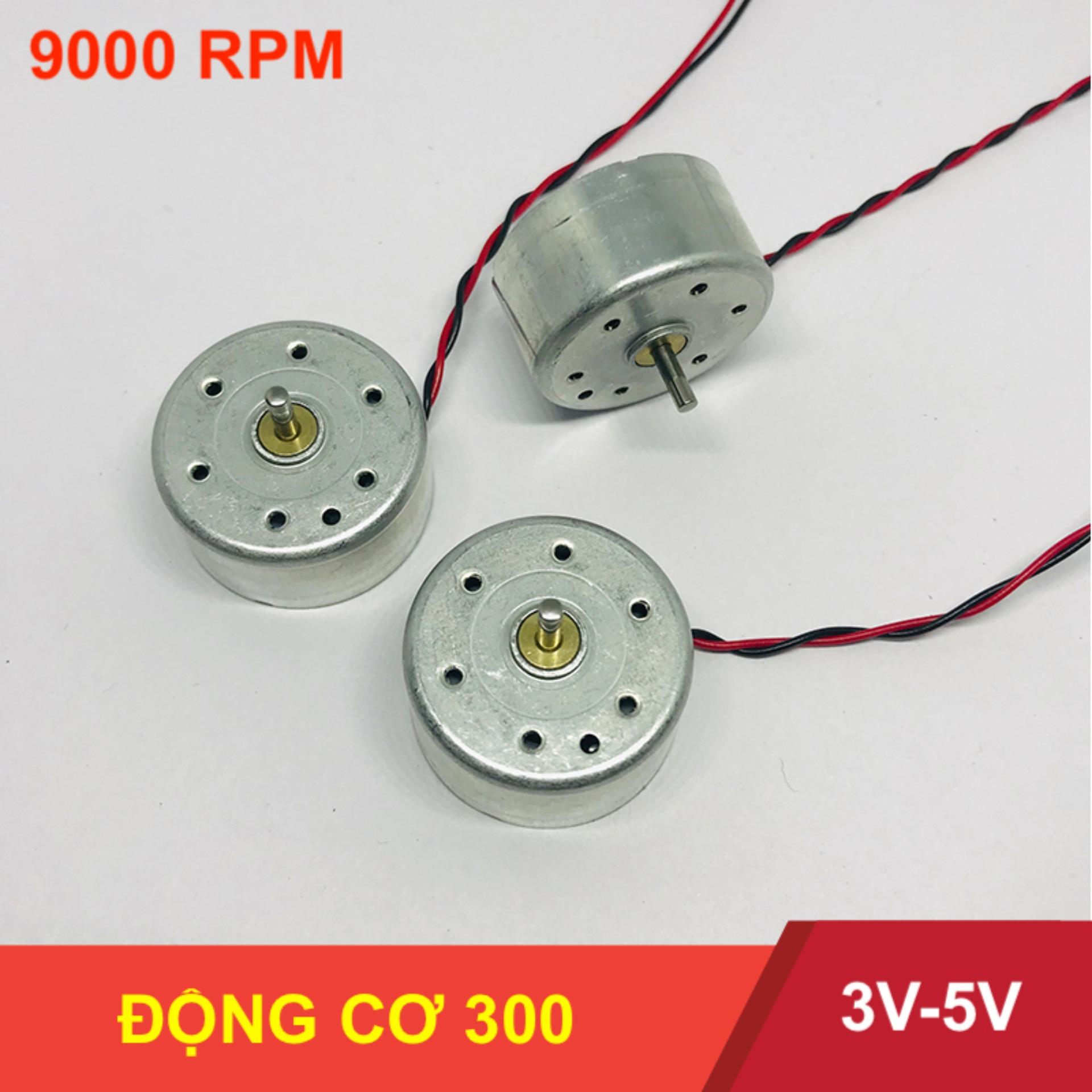 [HCM]Bộ 3 động cơ motor mô tơ mini DC 300 dòng điện nhỏ 54MA điện áp 3V-5V mô men xoắn lớn tốc độ 9000 vòng phút - LK0042
