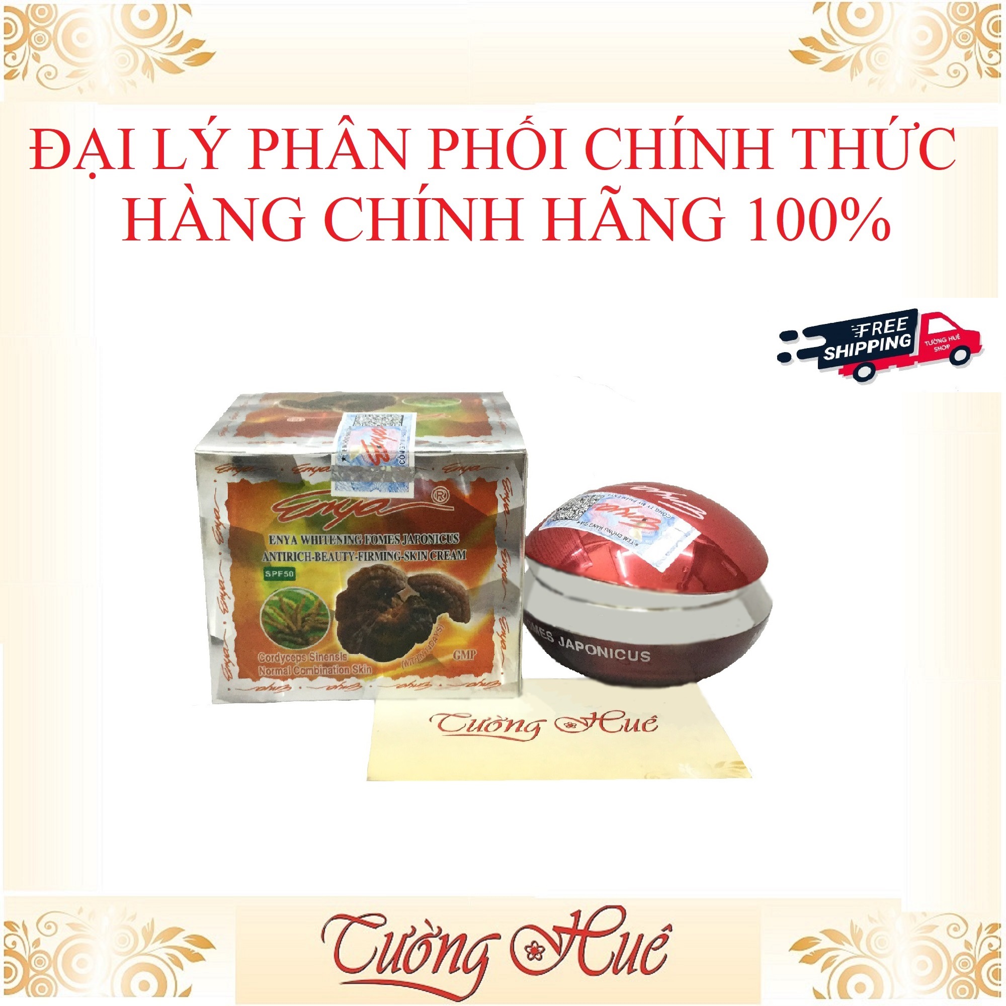 Kem chống lão hóa enya linh chi và đông trùng hạ thảo - 30g