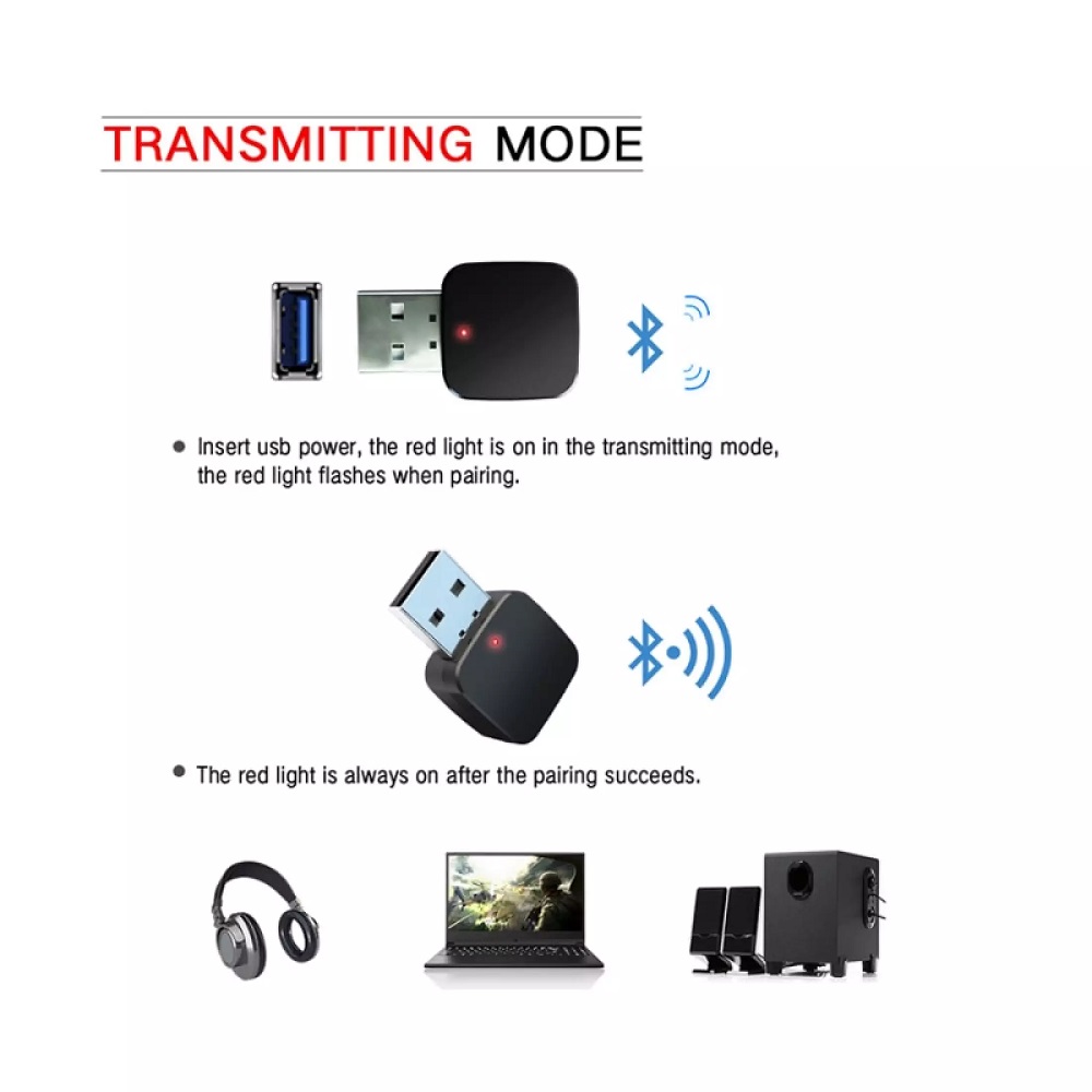Usb Bluetooth 2 in 1 mẫu mới thu và phát Bluetooth 5.0