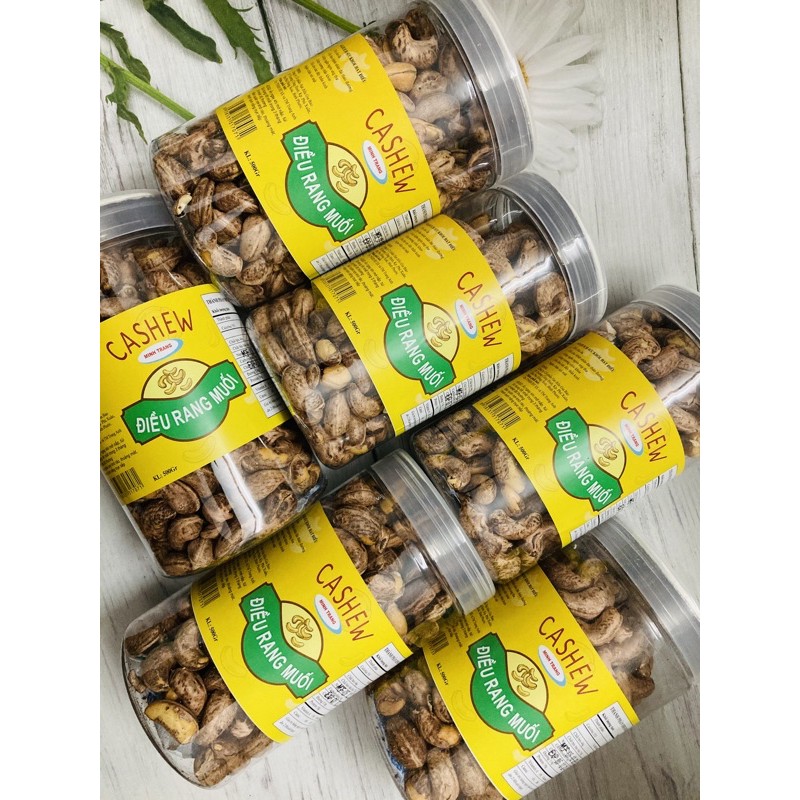 Hạt điều rang muối Nguyên hạt vỏ lụa 500g